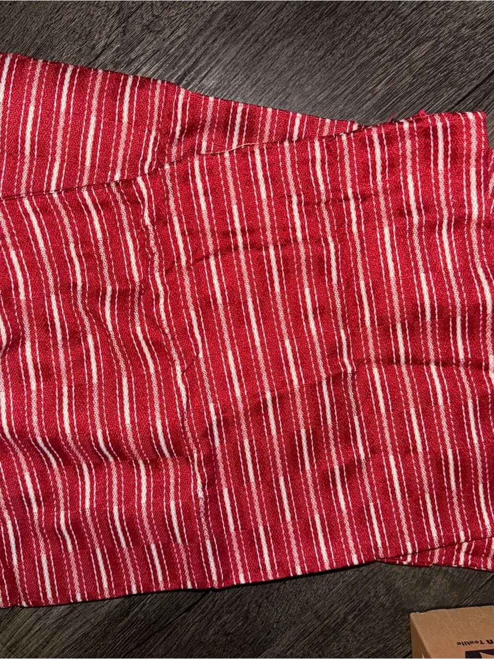 Red Striped Decorative Throw Pillow Cover Set